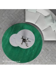 Comfort Green Circle Rug - Thumbnail - 2