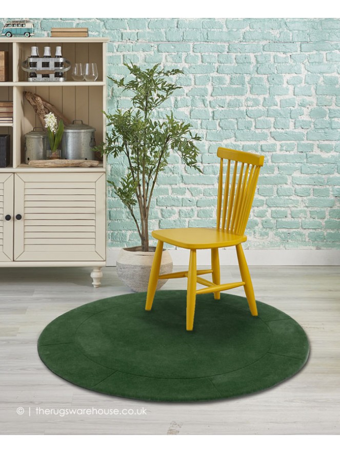 Bern Green Circle Rug - 2