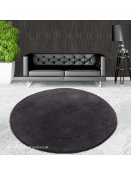 Helsinki Charcoal Circle Rug - Thumbnail - 2