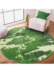 Saturn Green Circle Rug - Thumbnail - 2