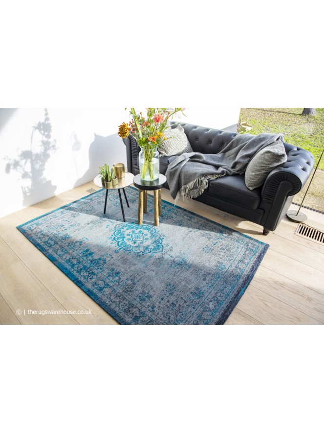 Grey Turquoise Rug - 2