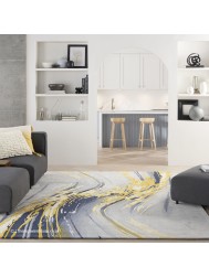 Prismatic Grey Yellow Rug - Thumbnail - 3