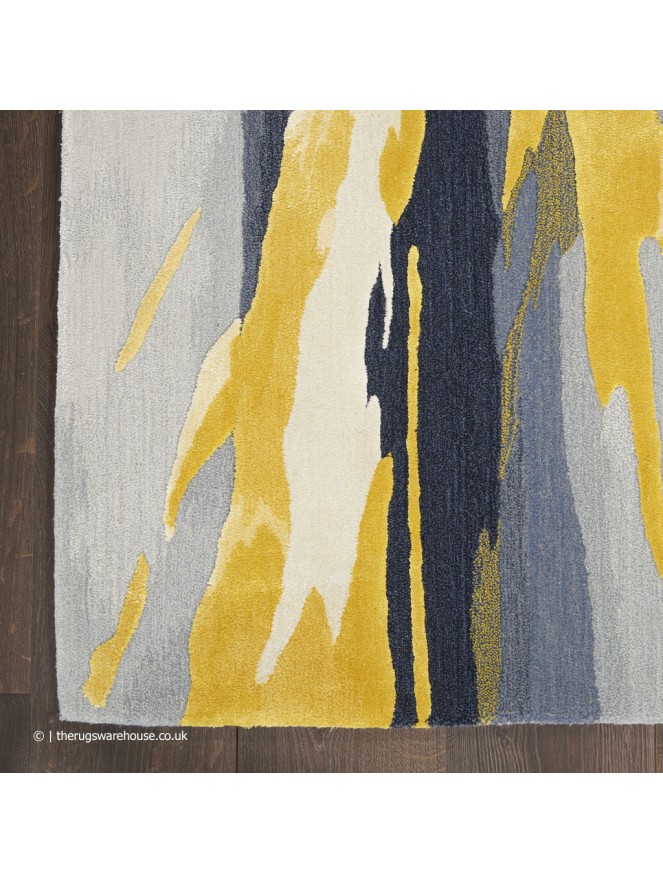 Prismatic Grey Yellow Rug - 6