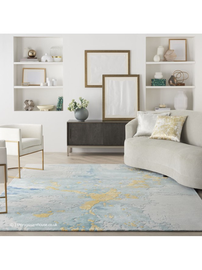 Prismatic Seafoam Gold Rug - 2