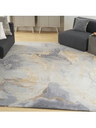 Prismatic Silver Gold Rug - Thumbnail - 2