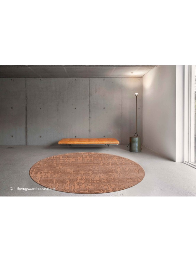 Za Copper Round Rug - 2