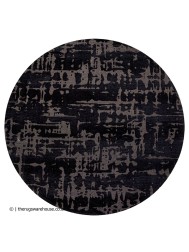 Black Water Round Rug - Thumbnail - 5