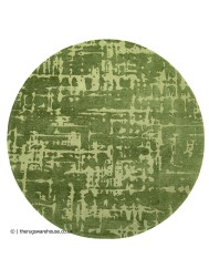 Perrier's Green Round Rug - Thumbnail - 4