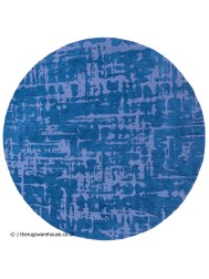 Suarez Blue Round Rug - Thumbnail - 7