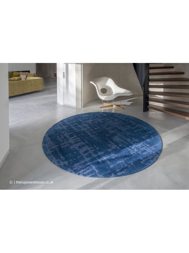 Suarez Blue Round Rug - 2