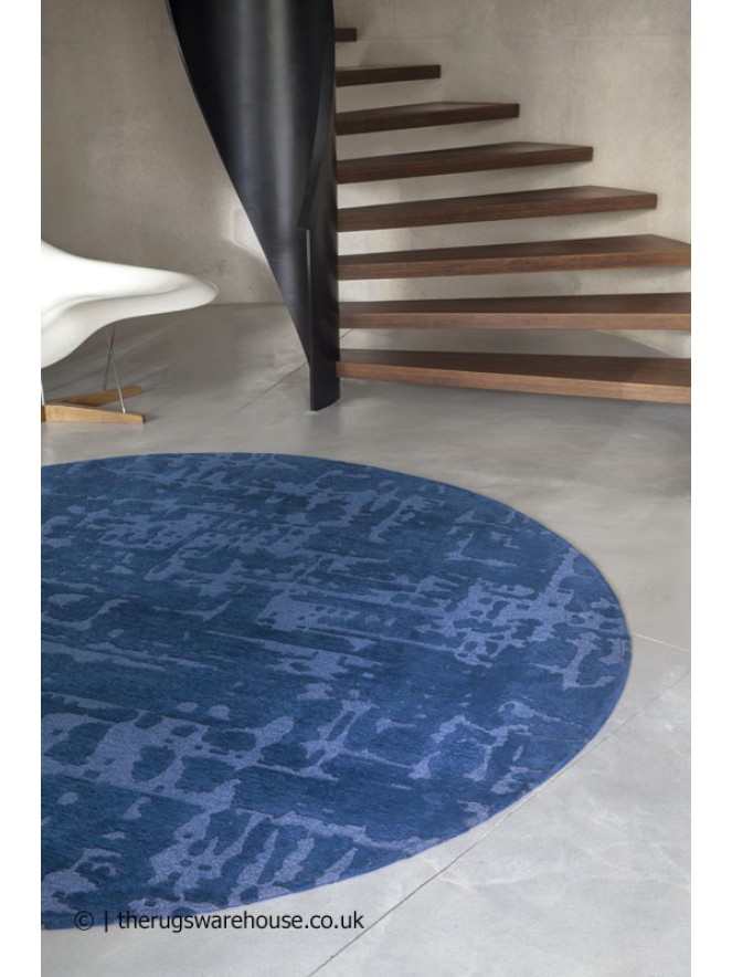 Suarez Blue Round Rug - 3