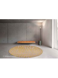 Yellow Scarab Round Rug - Thumbnail - 2