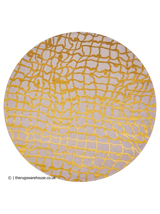 Yellow Scarab Round Rug - 5