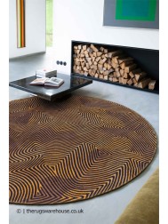 Black Gold Round Rug - Thumbnail - 2