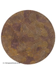 Black Gold Round Rug - Thumbnail - 6