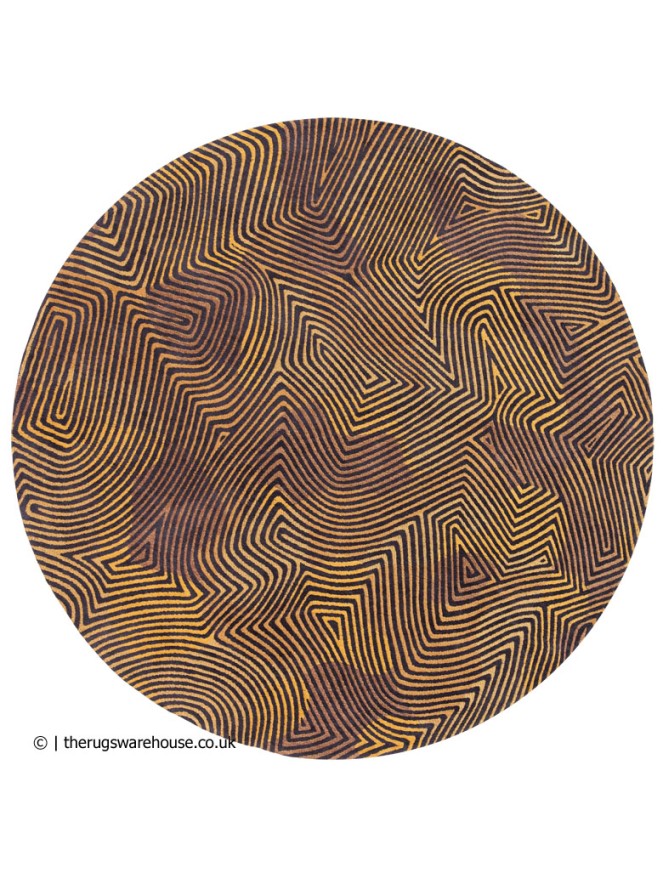 Black Gold Round Rug - 6