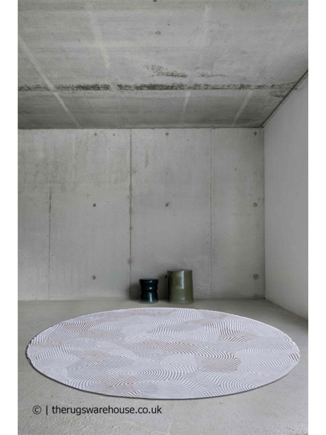 Oyster White Round Rug - 2