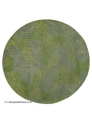 Tropical Green Round Rug - Thumbnail - 5