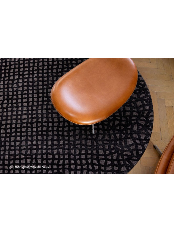 Oppian Black Round Rug - 2