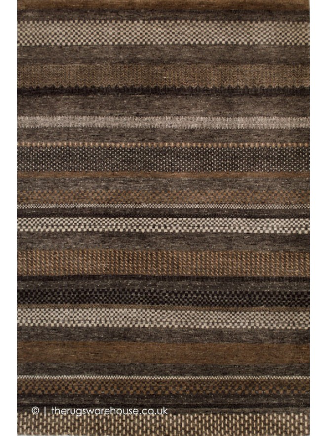 Ocean Stripes Brown Grey Rug - 5