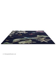 Hummingbird Navy Rug - Thumbnail - 7