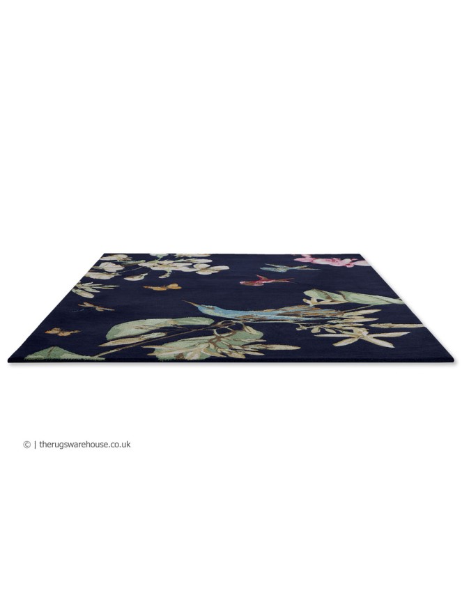 Hummingbird Navy Rug - 7