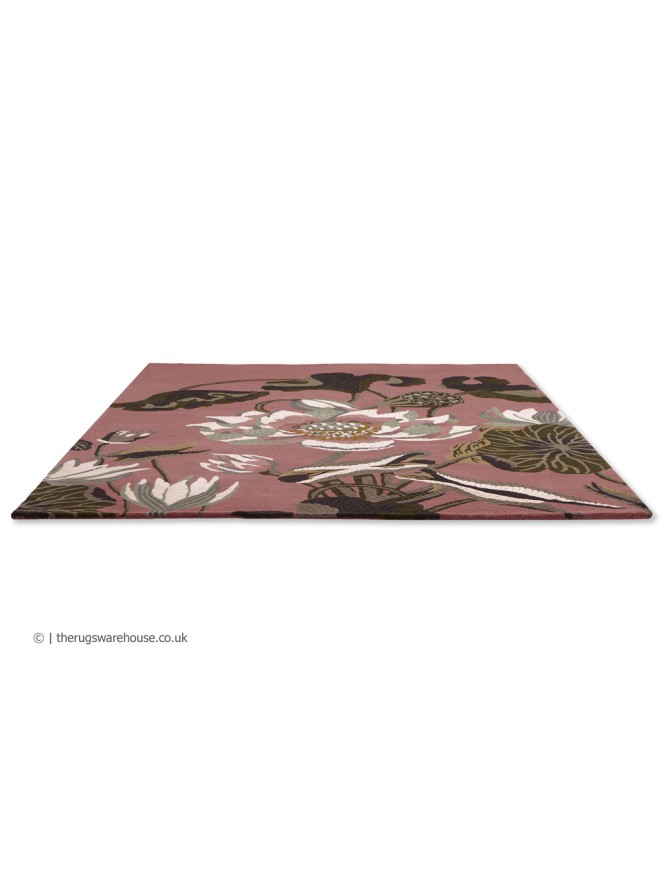 Waterlily Dusty Rose Rug - 5