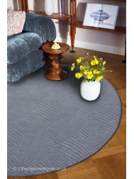 Folia Cool Grey Round Rug - Thumbnail - 2