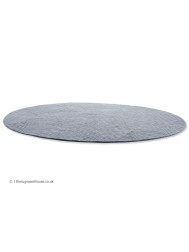 Folia Cool Grey Round Rug - Thumbnail - 3