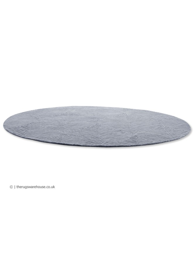 Folia Cool Grey Round Rug - 3