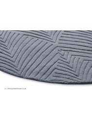 Folia Cool Grey Round Rug - Thumbnail - 4