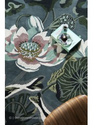 Waterlily Midnight Pond Round Rug - Thumbnail - 2