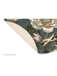 Waterlily Midnight Pond Round Rug - Thumbnail - 3