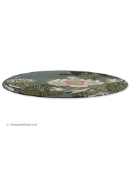 Waterlily Midnight Pond Round Rug - Thumbnail - 5