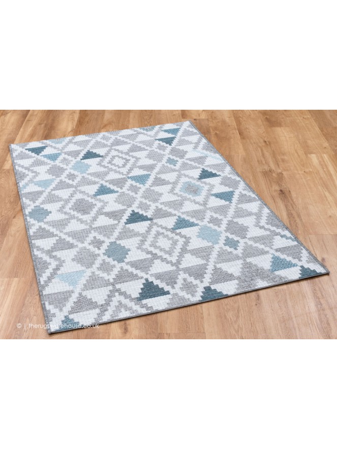 Oshin Grey Teal Rug - 3