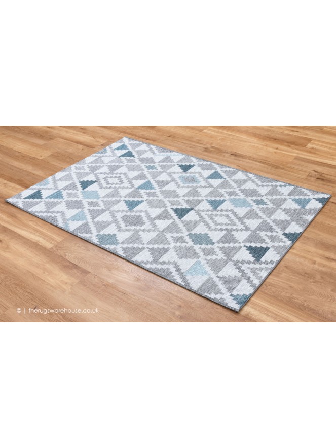 Oshin Grey Teal Rug - 8