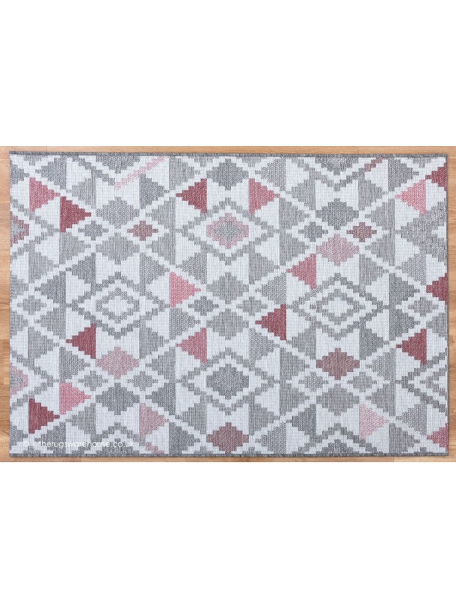 Oshin Grey Pink Rug - 9