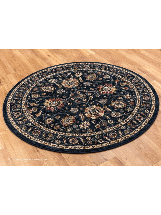 Serco Navy Circle Rug - 2