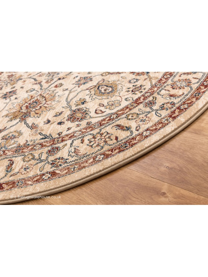 Serco Cream Terra Circle Rug - 4