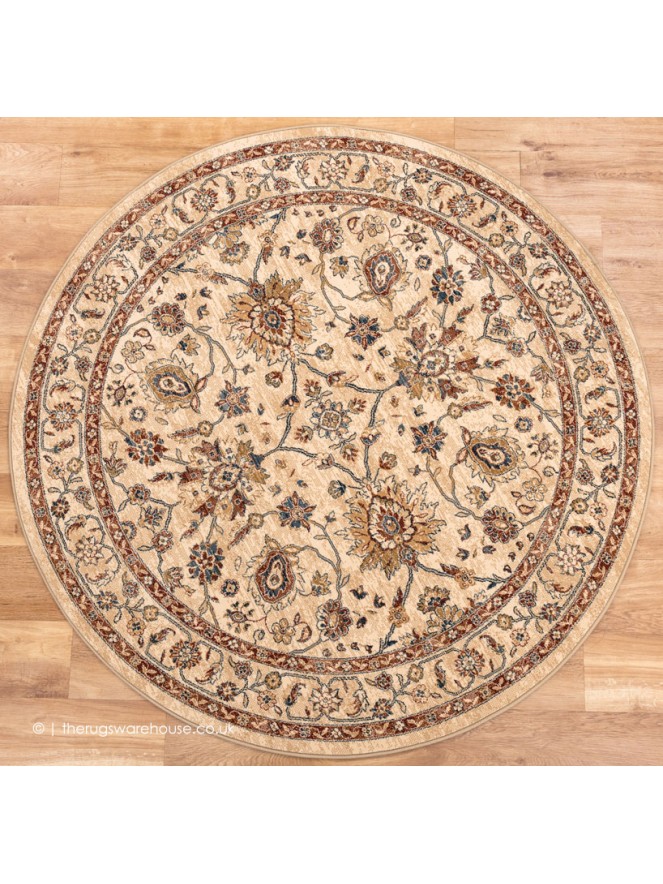 Serco Cream Terra Circle Rug - 2