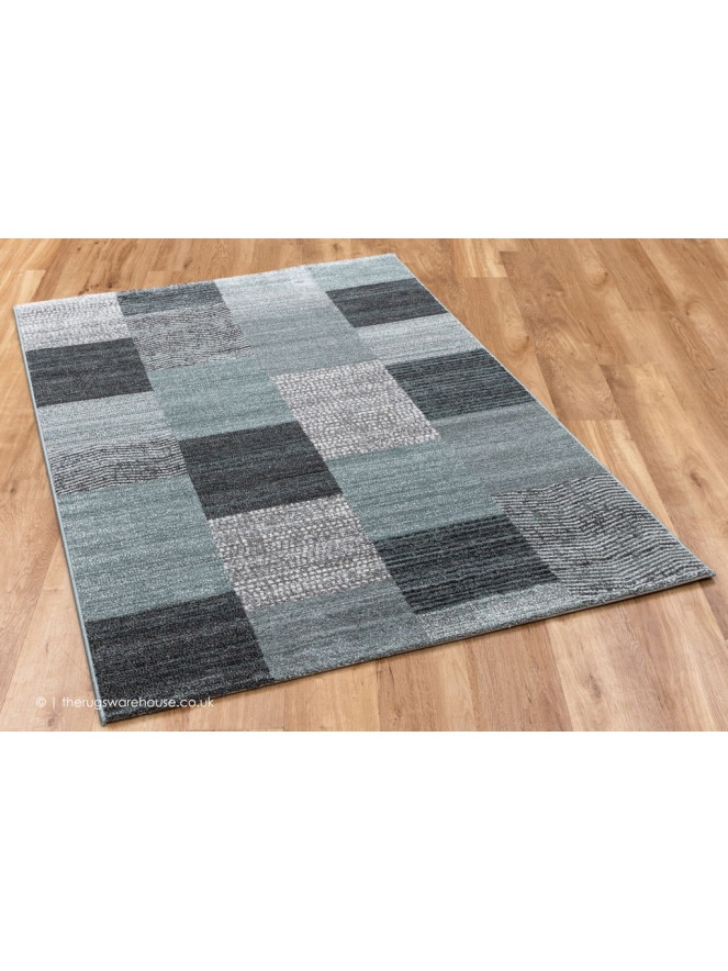 Terrazo Grey Teal Rug - 3