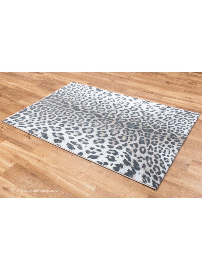 Simba Leopard Grey Blue Rug - 8