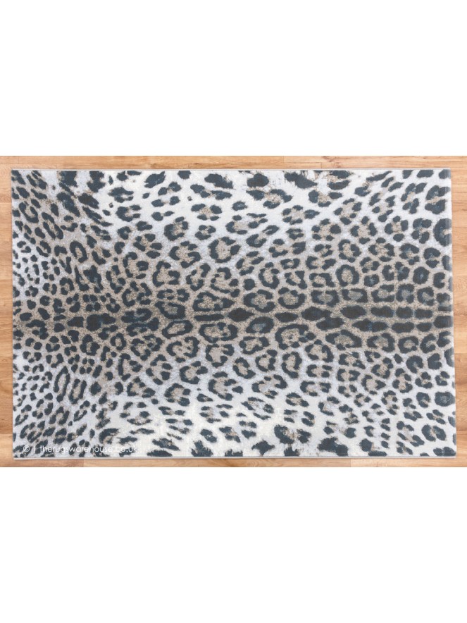 Simba Leopard Grey Blue Rug - 9