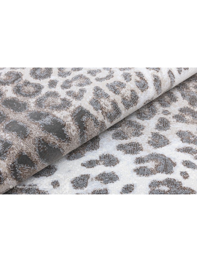 Simba Leopard Grey Brown Rug - 5