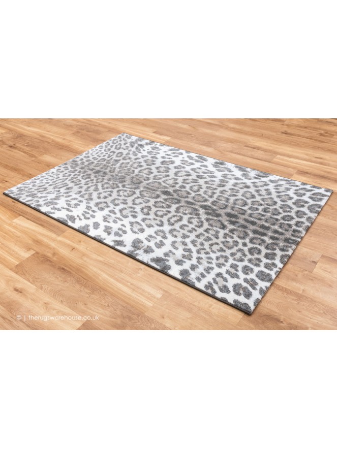 Simba Leopard Grey Brown Rug - 8