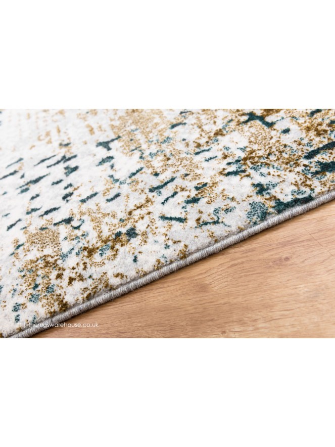 Romin Gold Teal Rug - 4