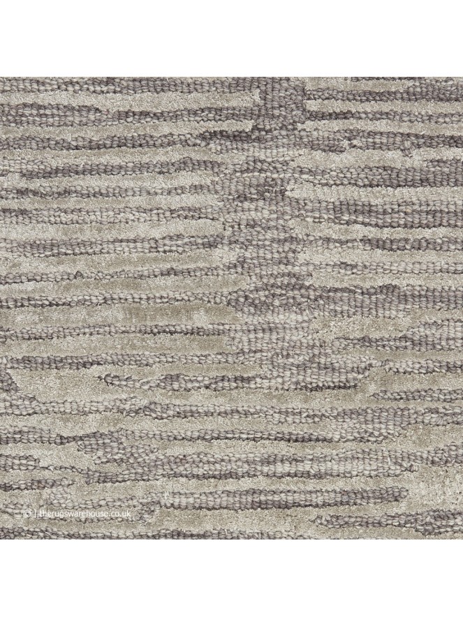 Linear Silky Grey Rug - 4