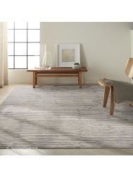 Linear Silky Grey Rug - Thumbnail - 5