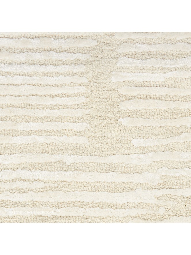 Linear Silky Ivory Rug - 4