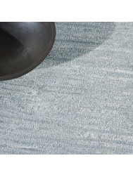 Linear Silky Light Blue Rug - Thumbnail - 4